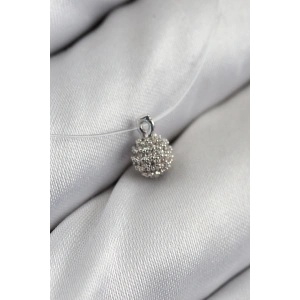 Misineli Topcuk Model Gümüş Renk Hayalet Kolye