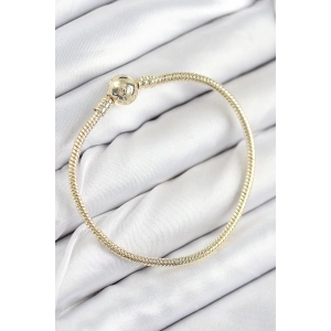 Pirinç Charm Topcuk Model Gold Renk Kadın Bileklik - TJ-BB7807