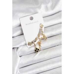 Pirinç Gold Renk Kadın Set Küpe - TJ-BKP11217