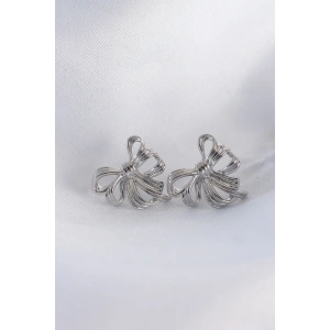 Pirinç Gümüş Renk Fiyonk Küpe - TJ-BKP8945