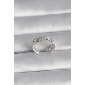 Pirinç Gümüş Renk Kadın Yüzük