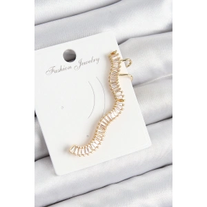 Pirinç Su Yolu Model Gold Renk Sağ Kıkırdak Küpe