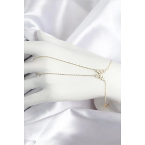 Pirinç Zirkon Taşlı Model Gold Renk Şahmeran - TJ-SN717