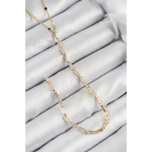 Pirinç Zirkon Taşlı Model Gold Renk Y Kolye - TJ-BKO10450