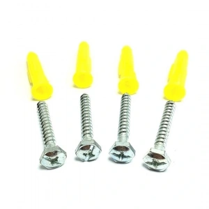 PLASTİK DÜBEL + VİDA (YILDIZ + ANAHTAR UÇ) (100 ADET) (5047)