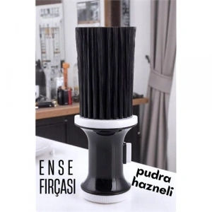 Pudra Hazneli Ense Fırçası Saç Temizleme Fırçası - Berber Temizlik Fırçası- Kuaför Berber Malzemesi