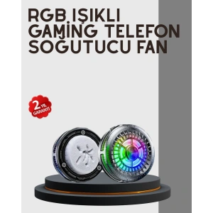 RGB Gaming Telefon Fanı Sessiz Soğutucu Tüm Akıllı Telefonlara Uygun