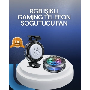 RGB LED Telefon Soğutucu Fan Yüksek Hızlı Soğutma  Cooler