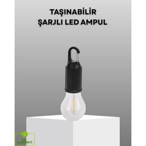 Şarjlı Kancalı LED Lamba – Kamp, Balkon ve Acil Durum Işığı