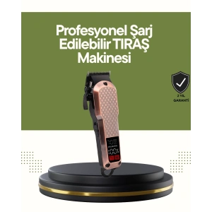 Şarjlı Saç Kesme Makinesi – 4 Kademeli Ayar, LCD Ekran ve Hızlı Şarj Desteği