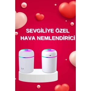 Sevgiliye Hediye Led Işıklı Ha Nemlendirici USB Şarjlı Sevgiliye Özel