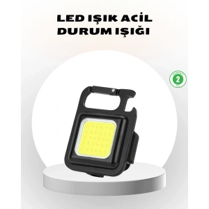 Süper Parlak 800 Lümen LED Fener – USB Şarjlı, 3 Işık Modlu, Mini Taşınabilir ve Anahtarlık Tipi