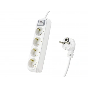 Topraklı Uzatma Kablosu 4 Priz 2 M - Beyaz 9240202