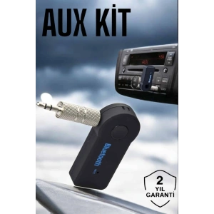 Tüm Araçlara Uyumlu Aux Car Bluetooth Kablosuz Araç Bağlantı Kiti