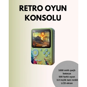 TV Bağlantılı 500 Oyunlu Mini Gameboy Konsol