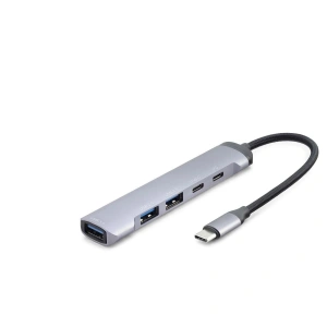 Type-C Hub 5*Usb Gri HDX7041