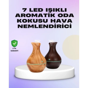 Ultrasonik Ahşap Desenli 130ml Aromaterapi Difüzör ve Ha Nemlendirici
