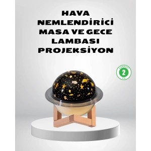 USB Projeksiyon Gece Lambası ve Ha Nemlendirici – Aromaterapi Destekli, Taşınabilir Mini