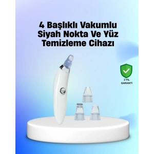 Vakum Teknolojili Siyah Nokta Temizleyici Cihaz – 4 Farklı Başlık ve Derinlemesine Gözenek Temizliği