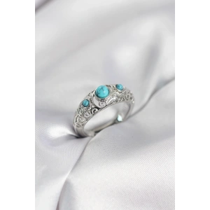 Vintage Model Mi Taşlı Gümüş Renk Kadın Yüzük