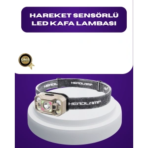We Sensörlü LED Kafa Lambası Şarjlı Ayarlanabilir Işık