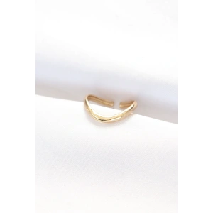 Yassı Gold Renk Ayarlanabilir Yüzük