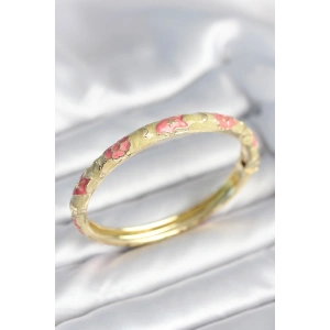 Yeşil Krem Renk Detaylı Mineli Kelepçe - TJ-BB8008