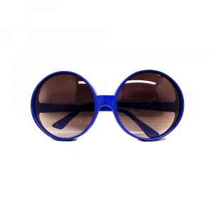 Yuvarlak Yeşilçam 80 li 90 lı Yıllar Parti Gözlüğü Retro Mavi Renk