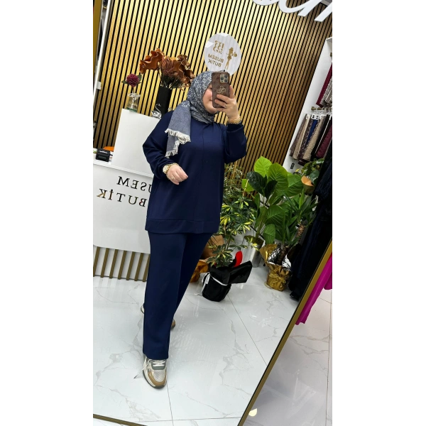 Oysho Biele Takım Lacivert