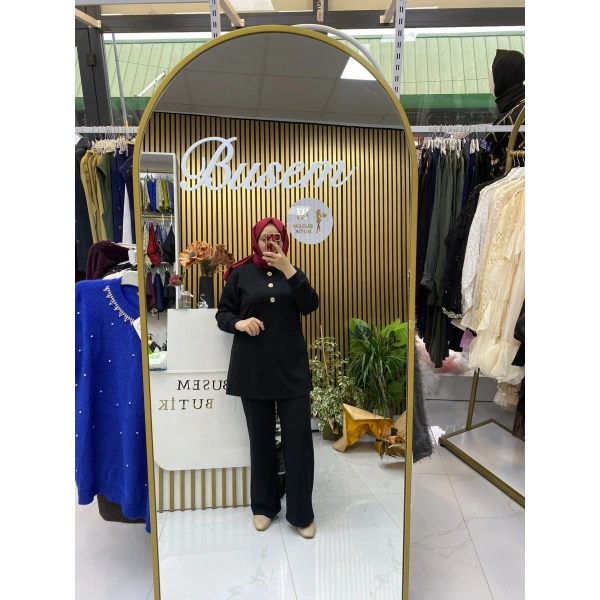 Oysho Broş Düğmeli Takım Siyah