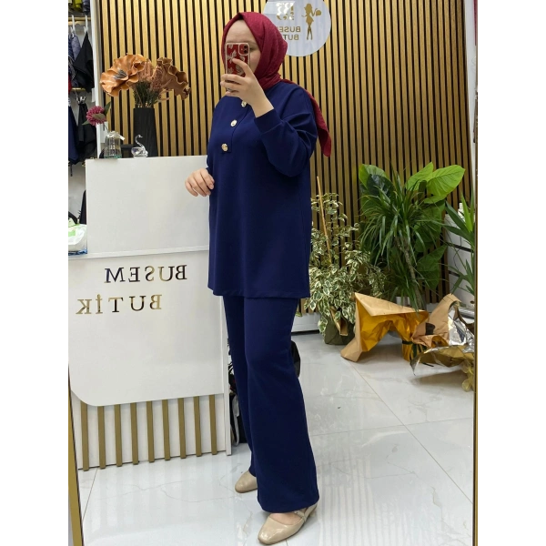 Oysho Broş Düğmeli Takım Lacivert