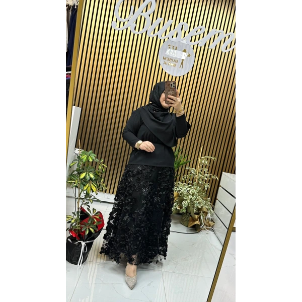 Güllü Viral Takım Siyah