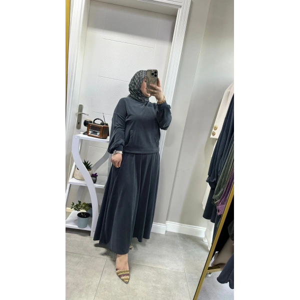 En Viral Etekli Takım Antrasit