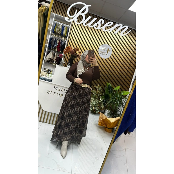 Şifon Simetrik Etek