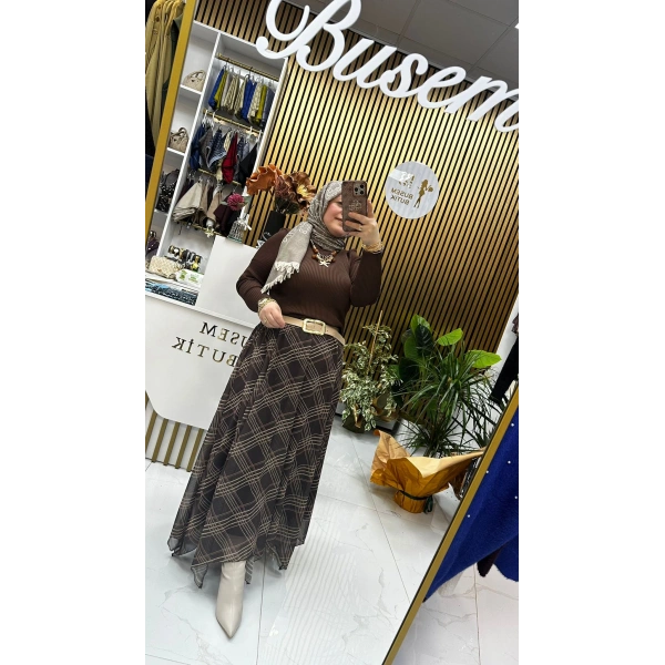 Şifon Simetrik Etek