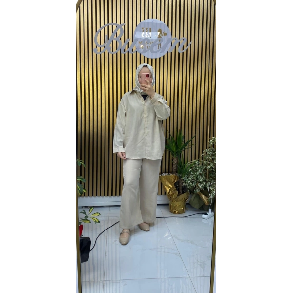 Kupra İkili Takım Bej