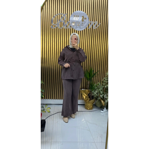 Kupra İkili Takım Kahverengi