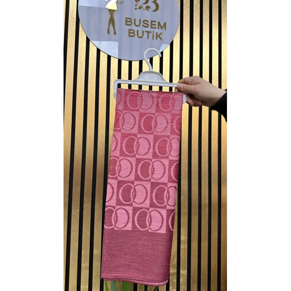 İmannur Desen Şal Kırmızı