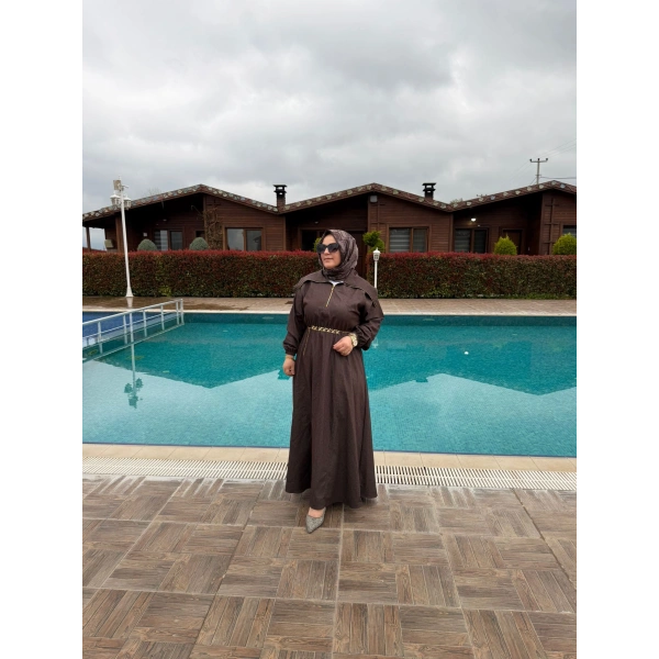 Aylin elbise kahve