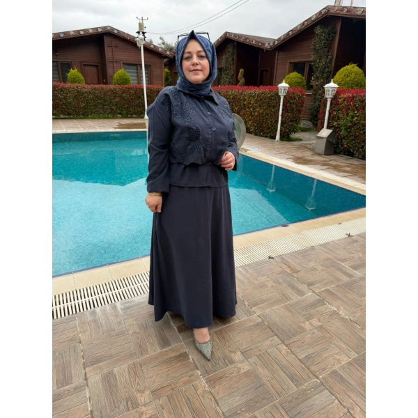 Lina etekli takım Lacivert