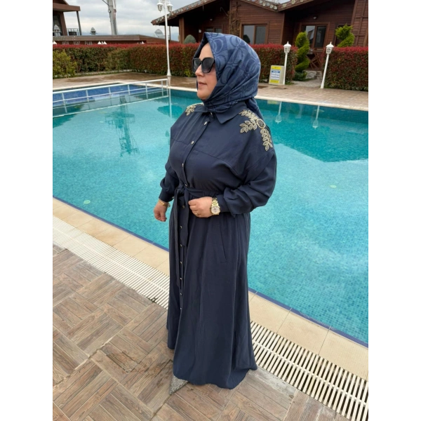 Hilal elbise lacivert