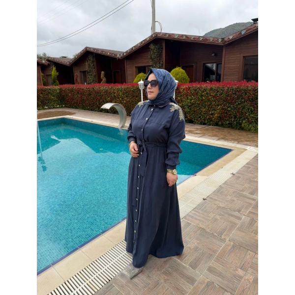 Hilal elbise lacivert