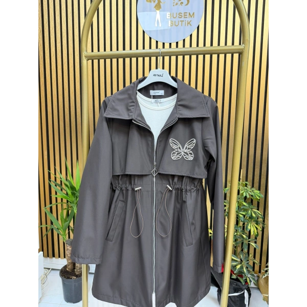 Samira Trençkot Kahverengi