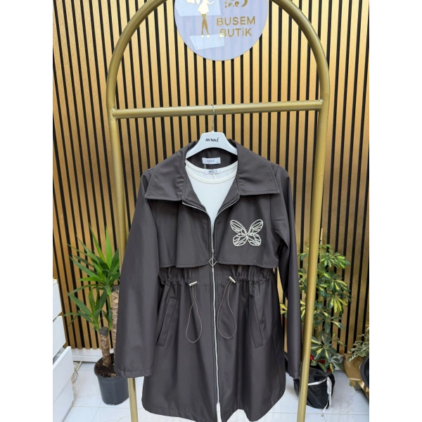 Samira Trençkot Kahverengi