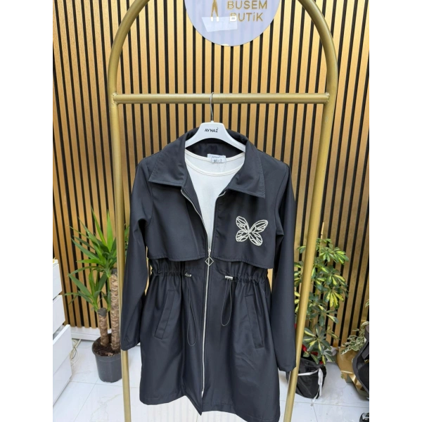 Samira Trençkot Siyah