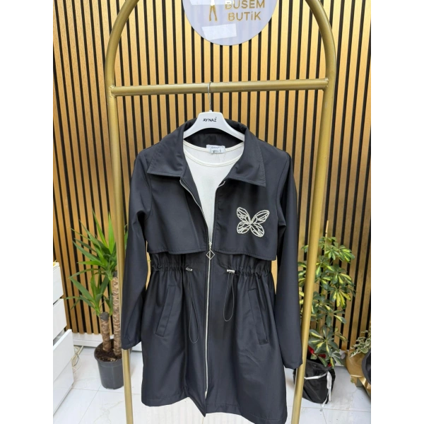 Samira Trençkot Siyah