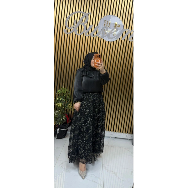 İnci İthal Etek Siyah