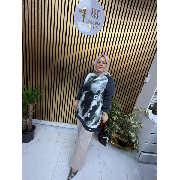 Gül Rüyası Tunik Lacivert