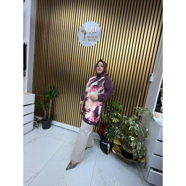 Gül Rüyası Tunik Mürdüm