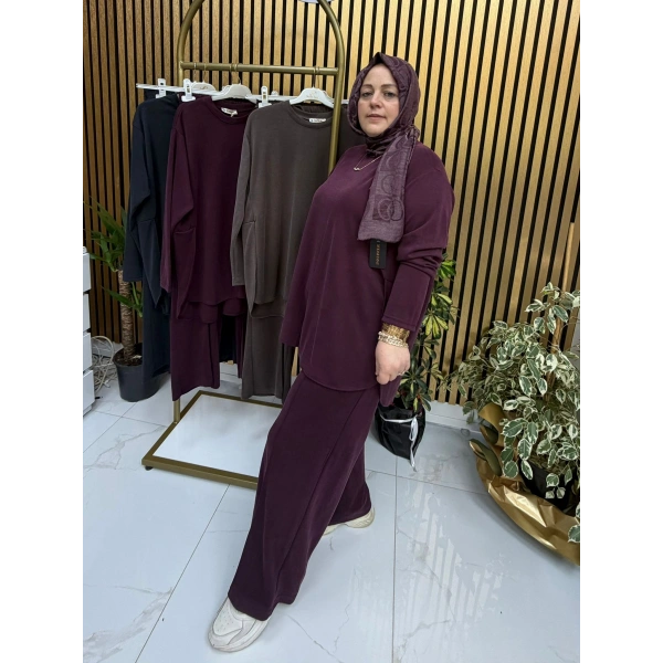 Royal İkili Pantolonlu Takım Mürdüm